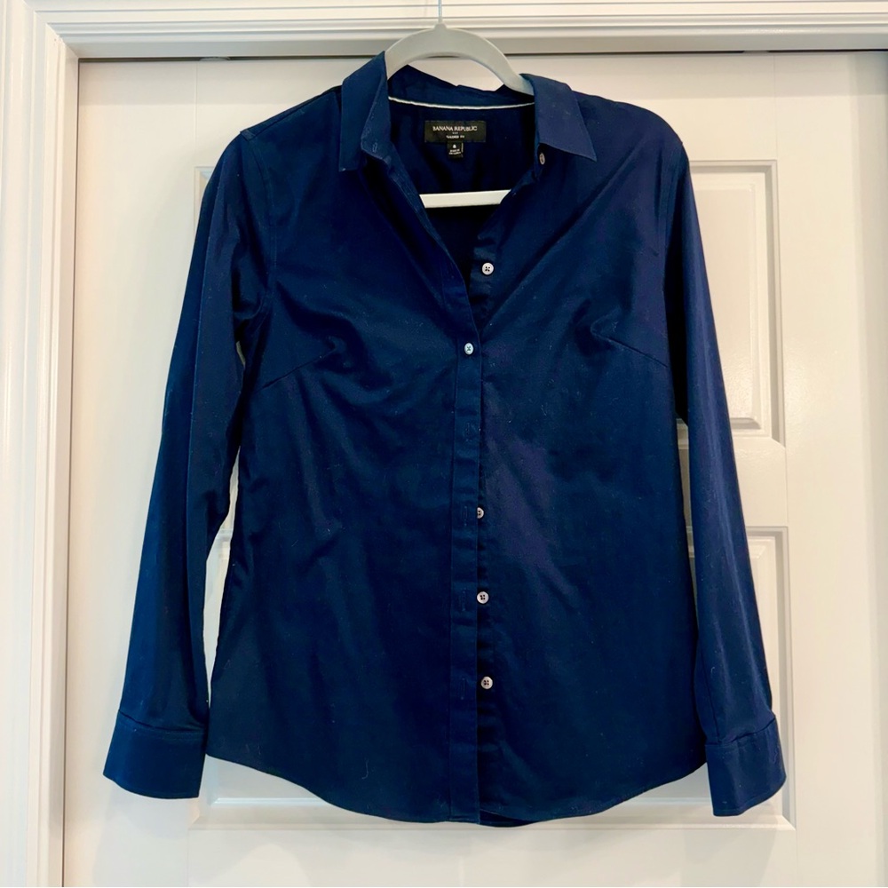 Banana Republic Dark Blue Dress Shirt